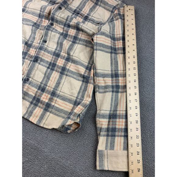 Levis Shirt Men's XL Beige Tan Plaid Flannel Wool Blend Button Up Shacket - Picture 8 of 10